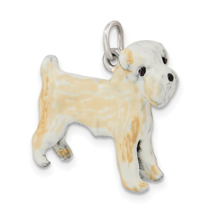 Sterling Silver Enamel Soft Coated Wheaton Terrier Charm