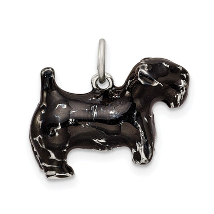 Sterling Silver Enameled Large Scottish Terrier Charm