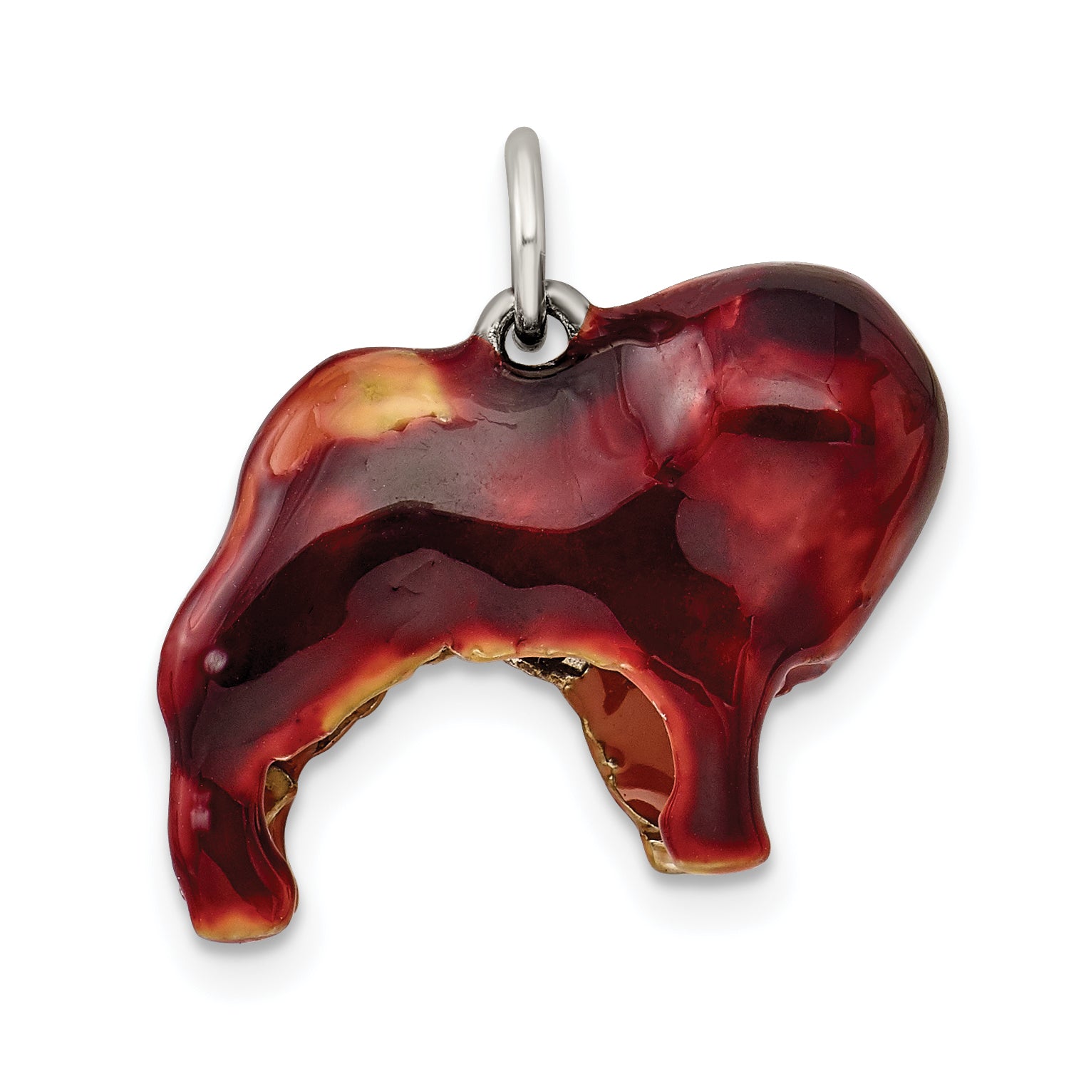 Sterling Silver Enameled Chow Dog Charm