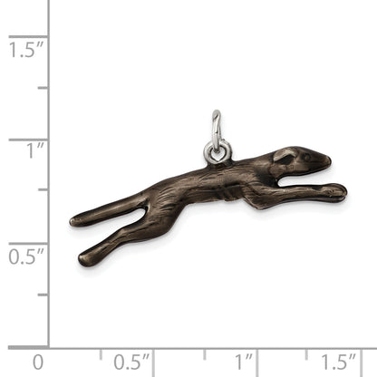 Sterling Silver Enameled Greyhound Dog Charm