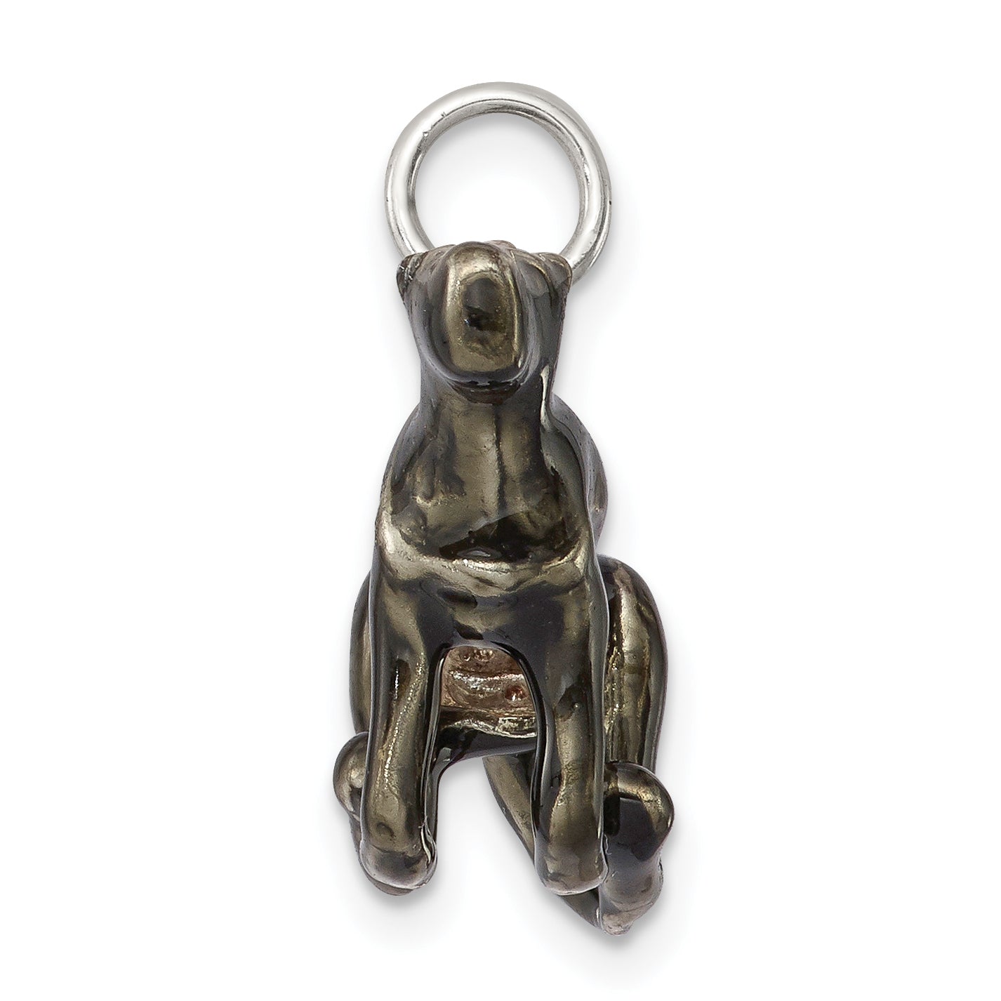 Sterling Silver Enamel Medium Greyhound Charm