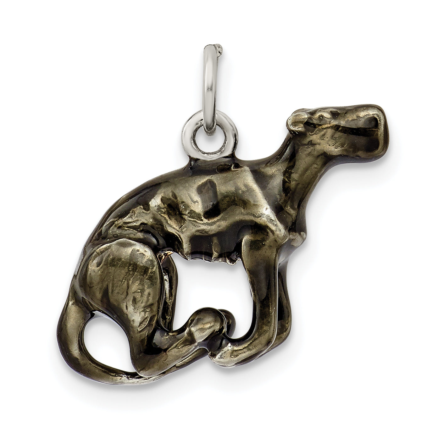 Sterling Silver Enamel Medium Greyhound Charm