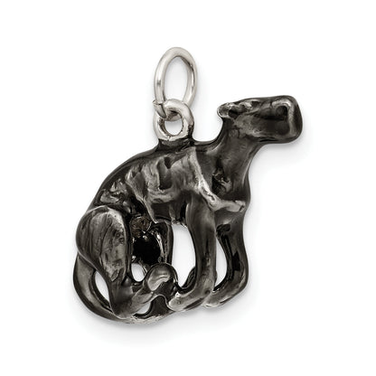 Sterling Silver Enamel Medium Greyhound Charm