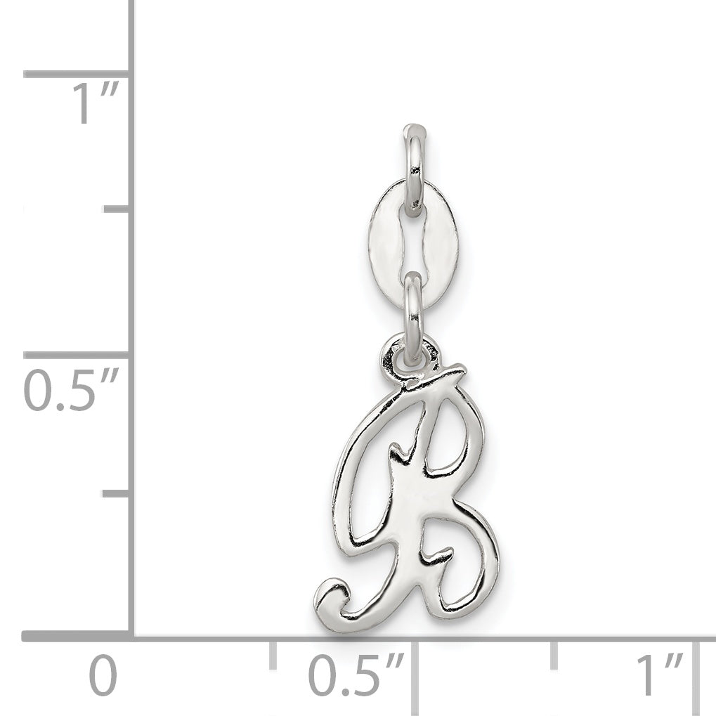 Sterling Silver Letter B Initial Charm