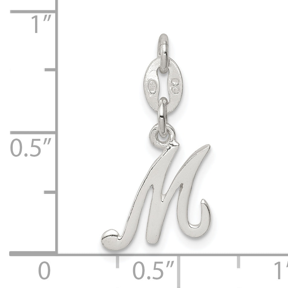 Sterling Silver Letter M Initial Charm