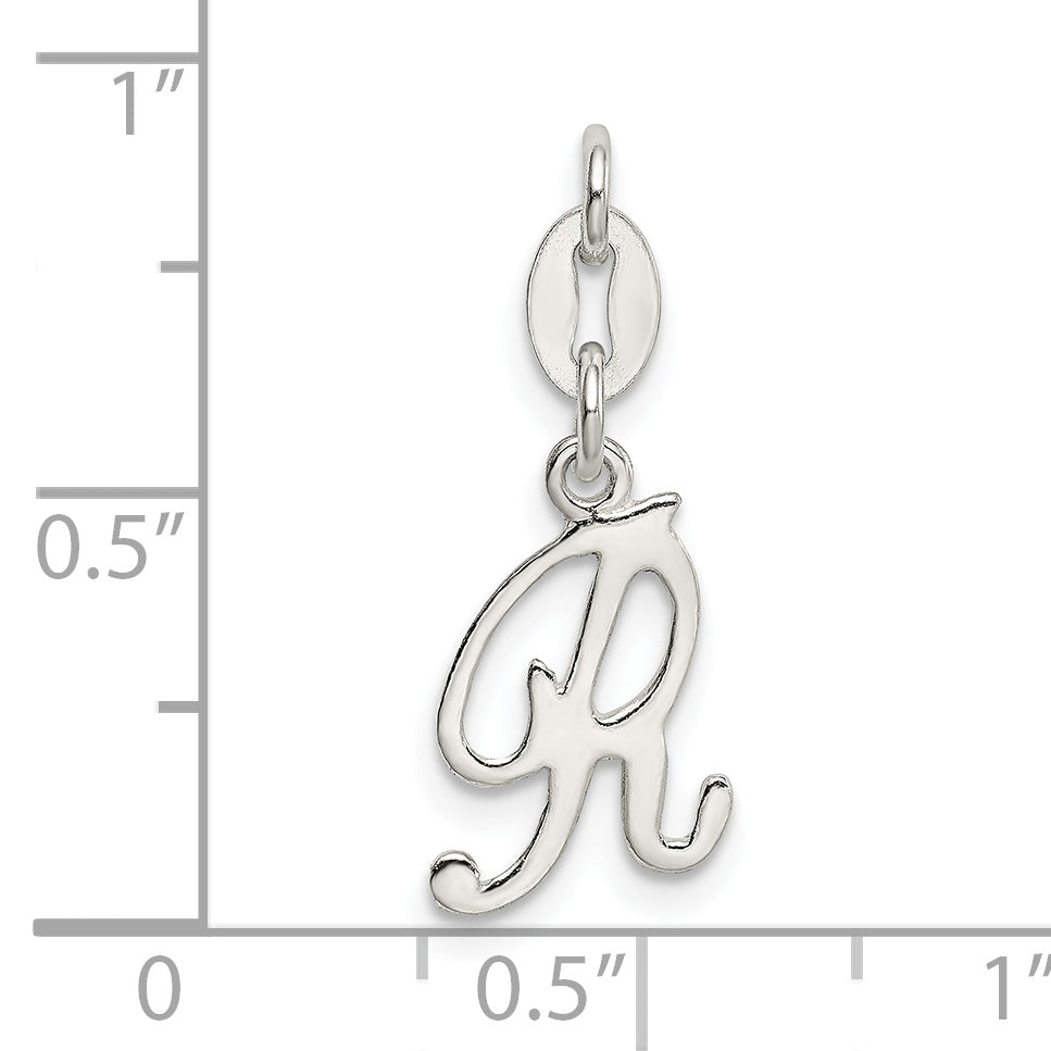 Sterling Silver Letter R Initial Charm