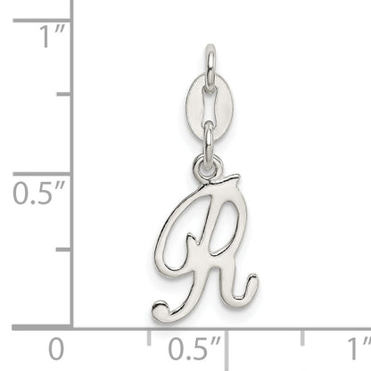 Sterling Silver Letter R Initial Charm