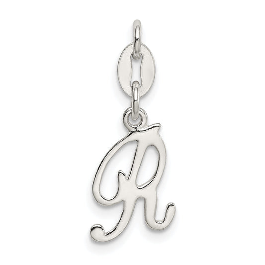 Sterling Silver Letter R Initial Charm