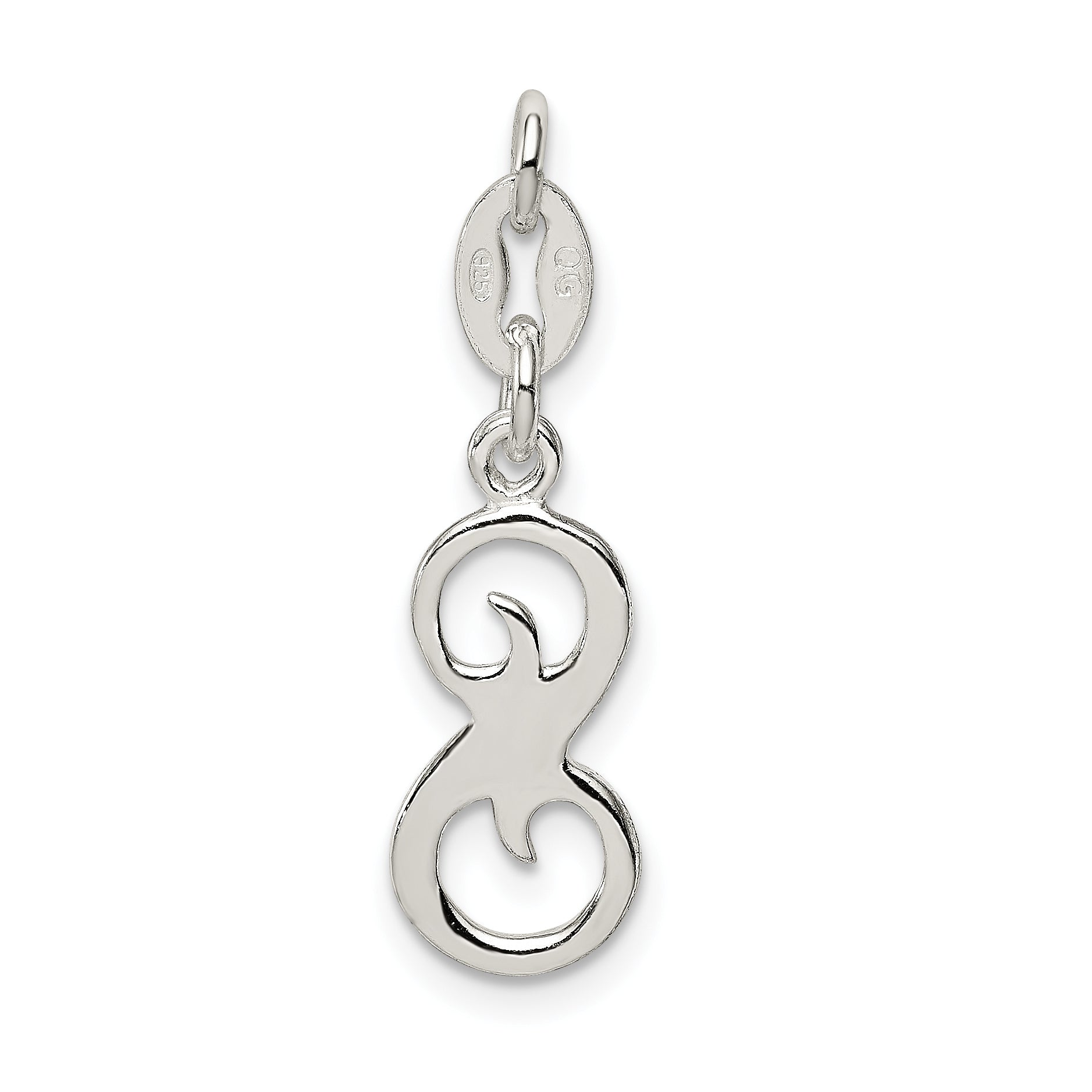 Sterling Silver Letter S Initial Charm