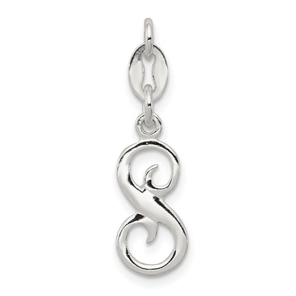 Sterling Silver Letter S Initial Charm