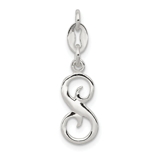 Sterling Silver Letter S Initial Charm