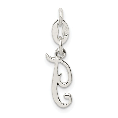 Sterling Silver Letter T Initial Charm