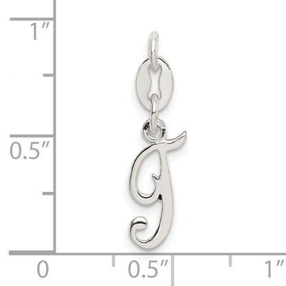 Sterling Silver Letter T Initial Charm