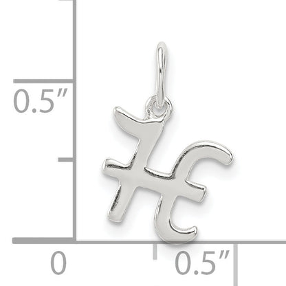 Sterling Silver Letter H Initial Charm