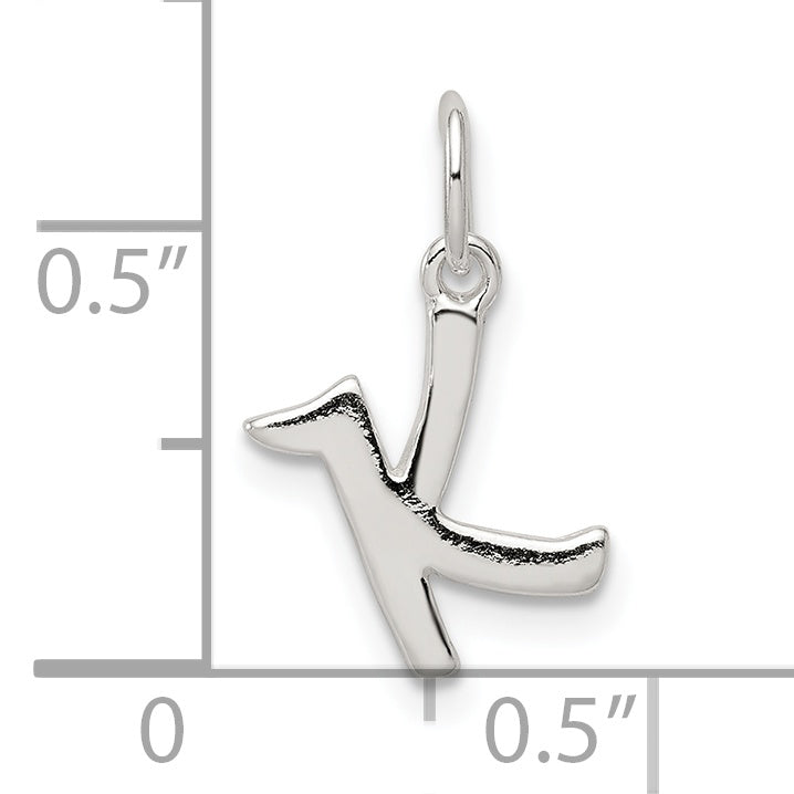 Sterling Silver Letter K Initial Charm