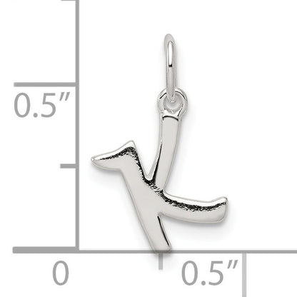 Sterling Silver Letter K Initial Charm