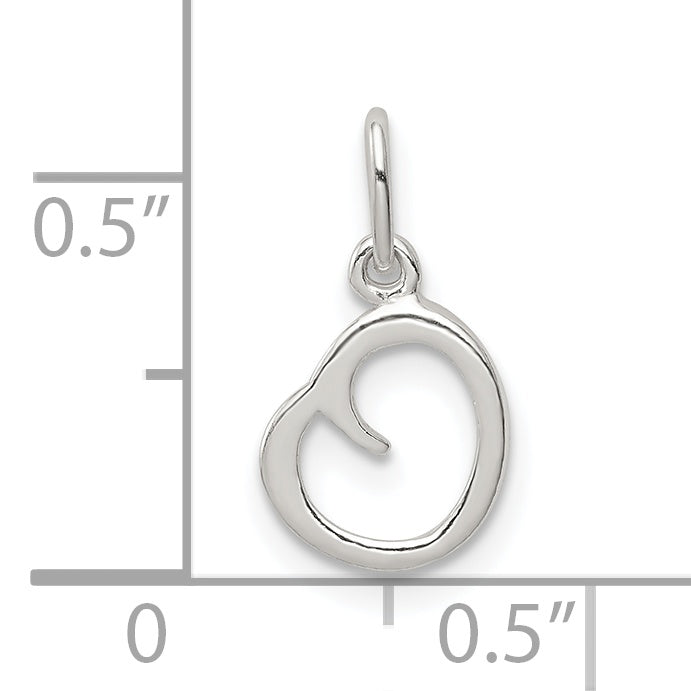 Sterling Silver Letter O Initial Charm
