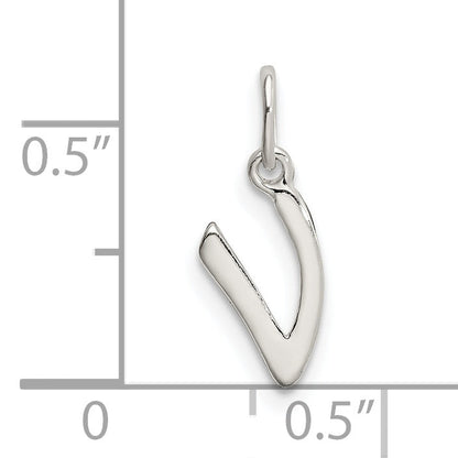 Sterling Silver Letter V Initial Charm