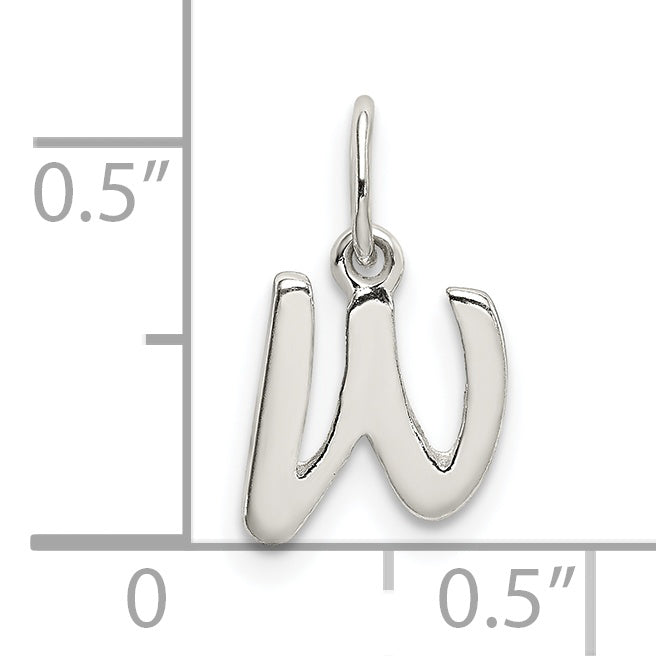 Sterling Silver Letter W Initial Charm