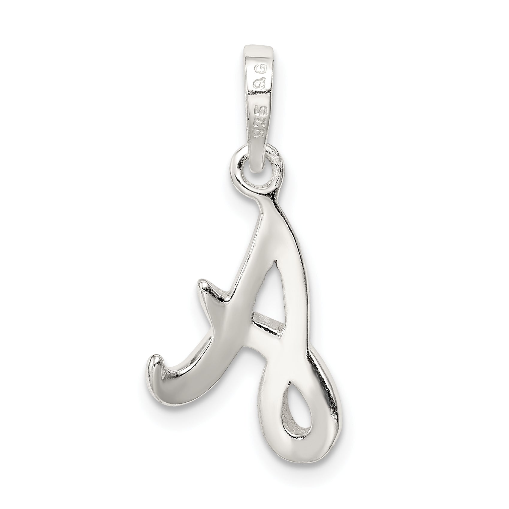 Sterling Silver Letter A Initial Pendant