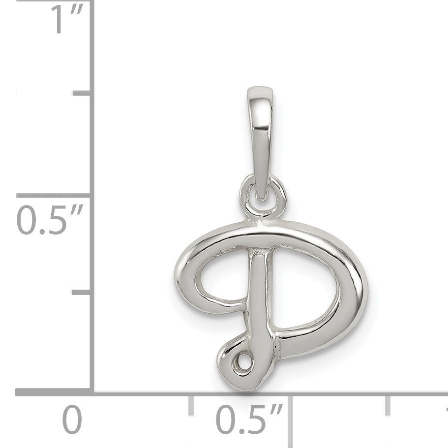 Sterling Silver Letter D Initial Pendant