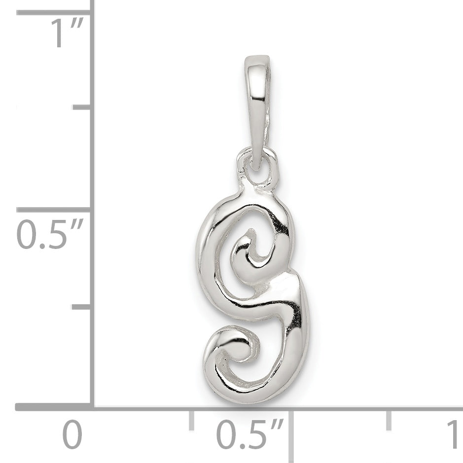 Sterling Silver Letter G Initial Pendant