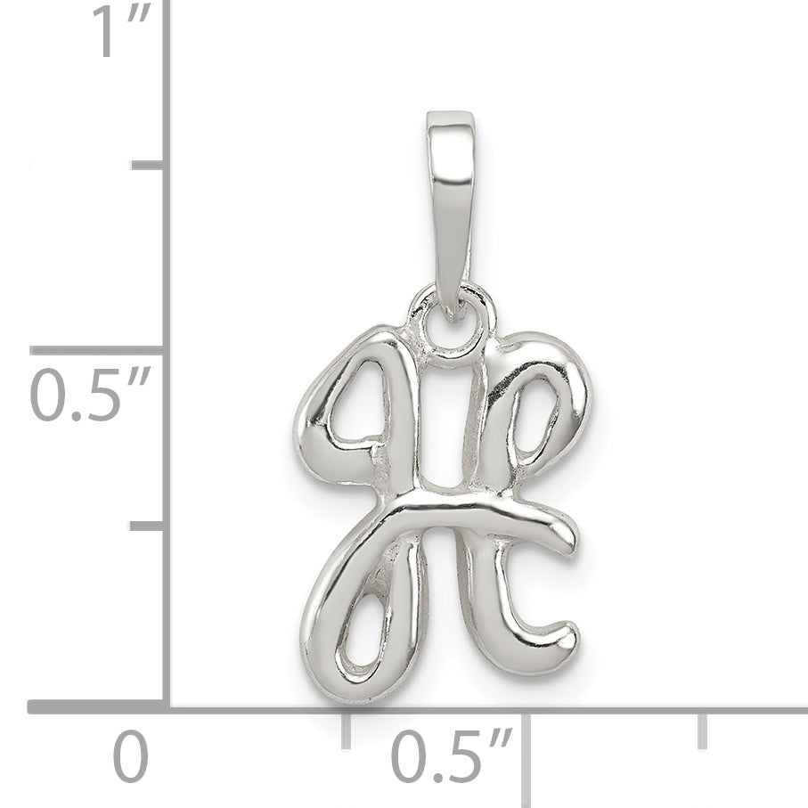 Sterling Silver Letter H Initial Pendant