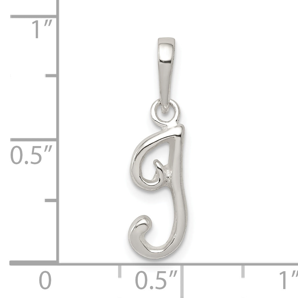 Sterling Silver Letter I Initial Pendant