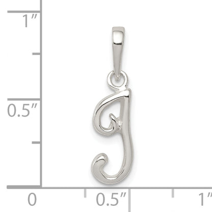 Sterling Silver Letter I Initial Pendant