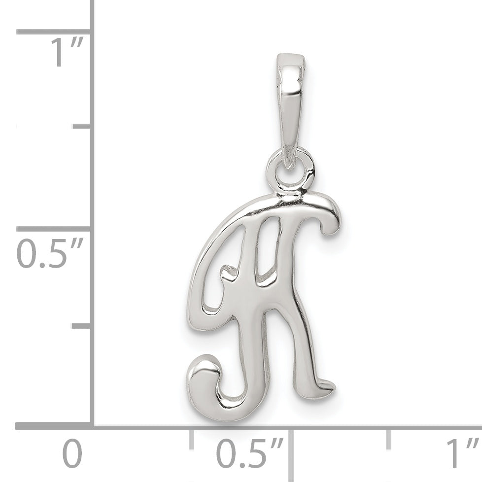 Sterling Silver Letter K Initial Pendant