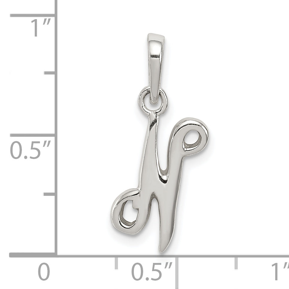 Sterling Silver Letter N Initial Pendant
