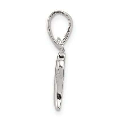 Sterling Silver Letter W Initial Pendant