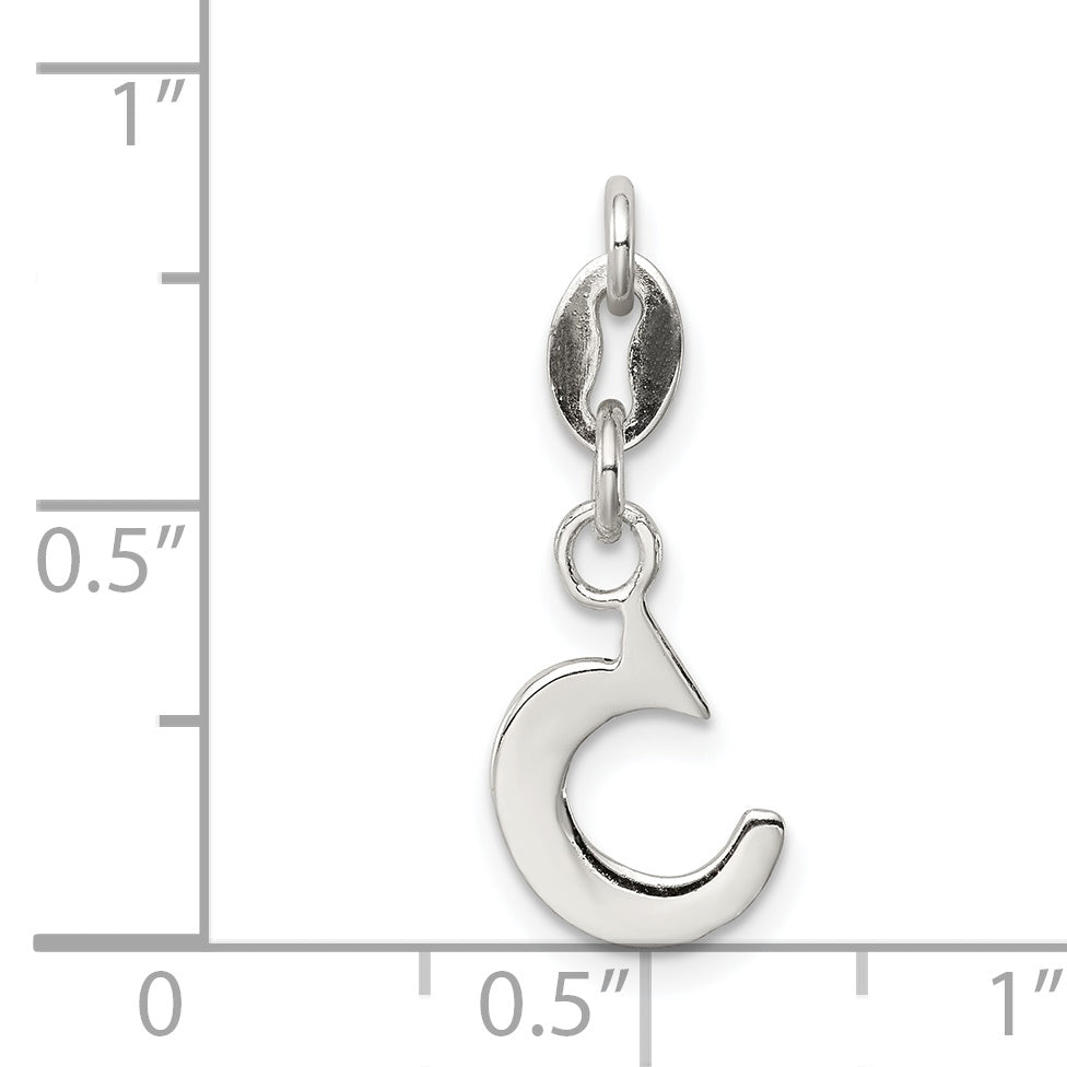 Sterling Silver Letter C Initial Charm