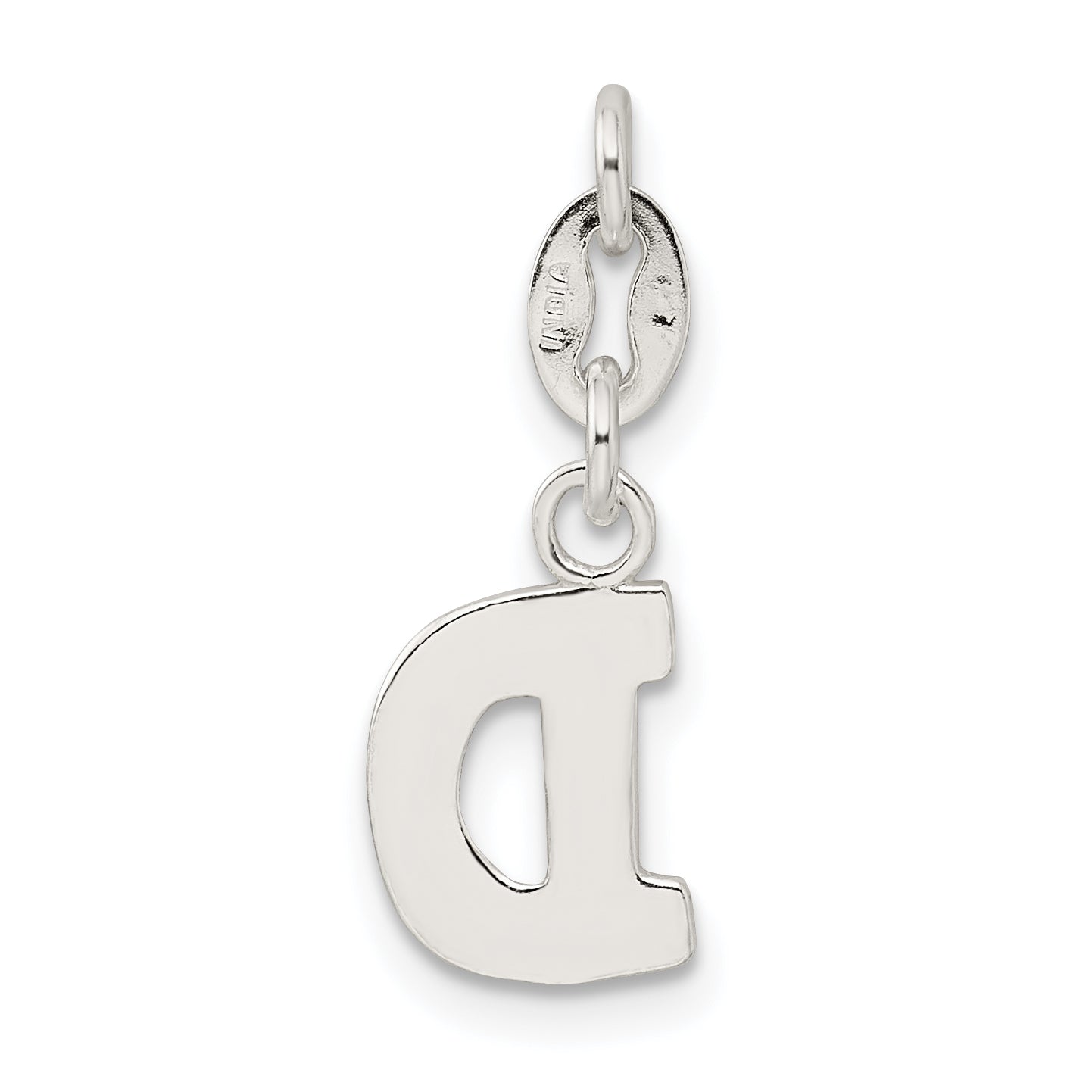 Sterling Silver Letter D Initial Charm