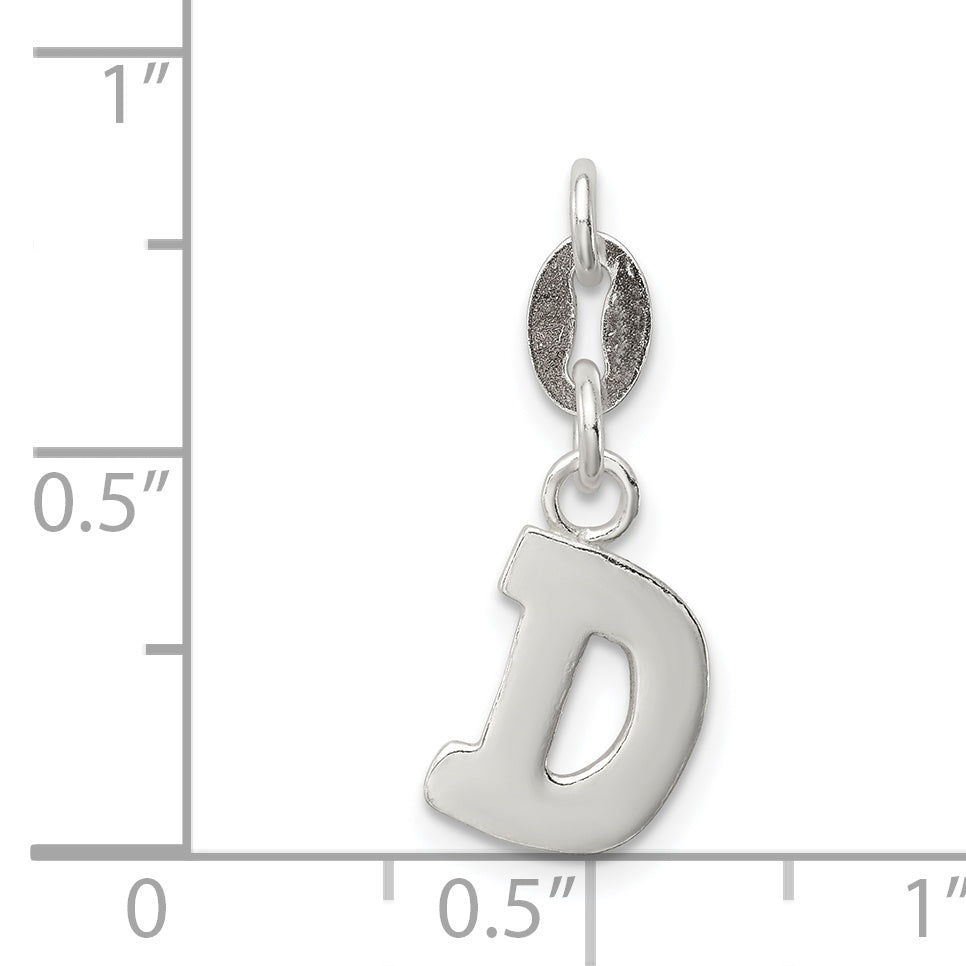 Sterling Silver Letter D Initial Charm