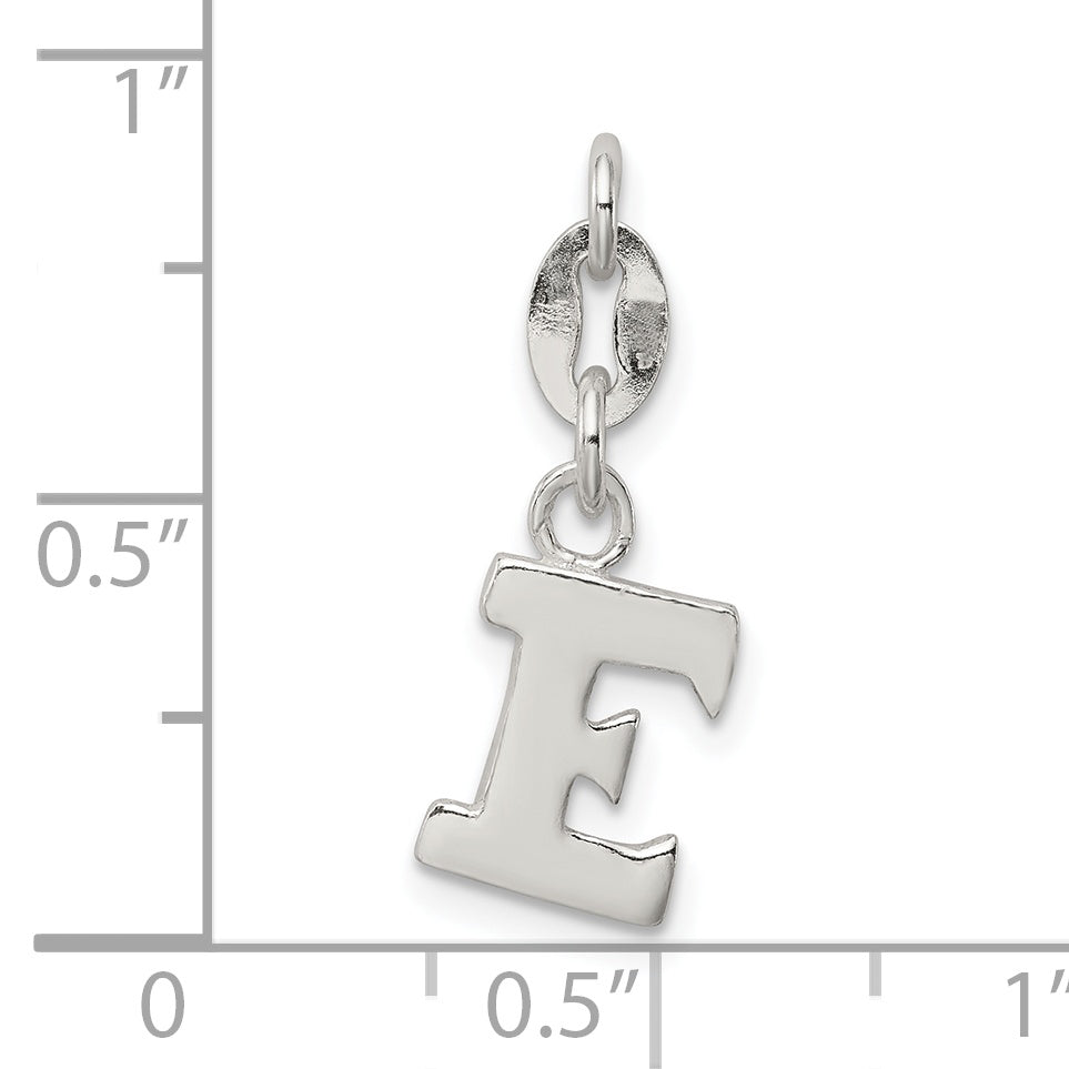 Sterling Silver Letter E Initial Charm