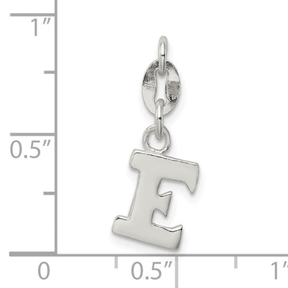Sterling Silver Letter E Initial Charm