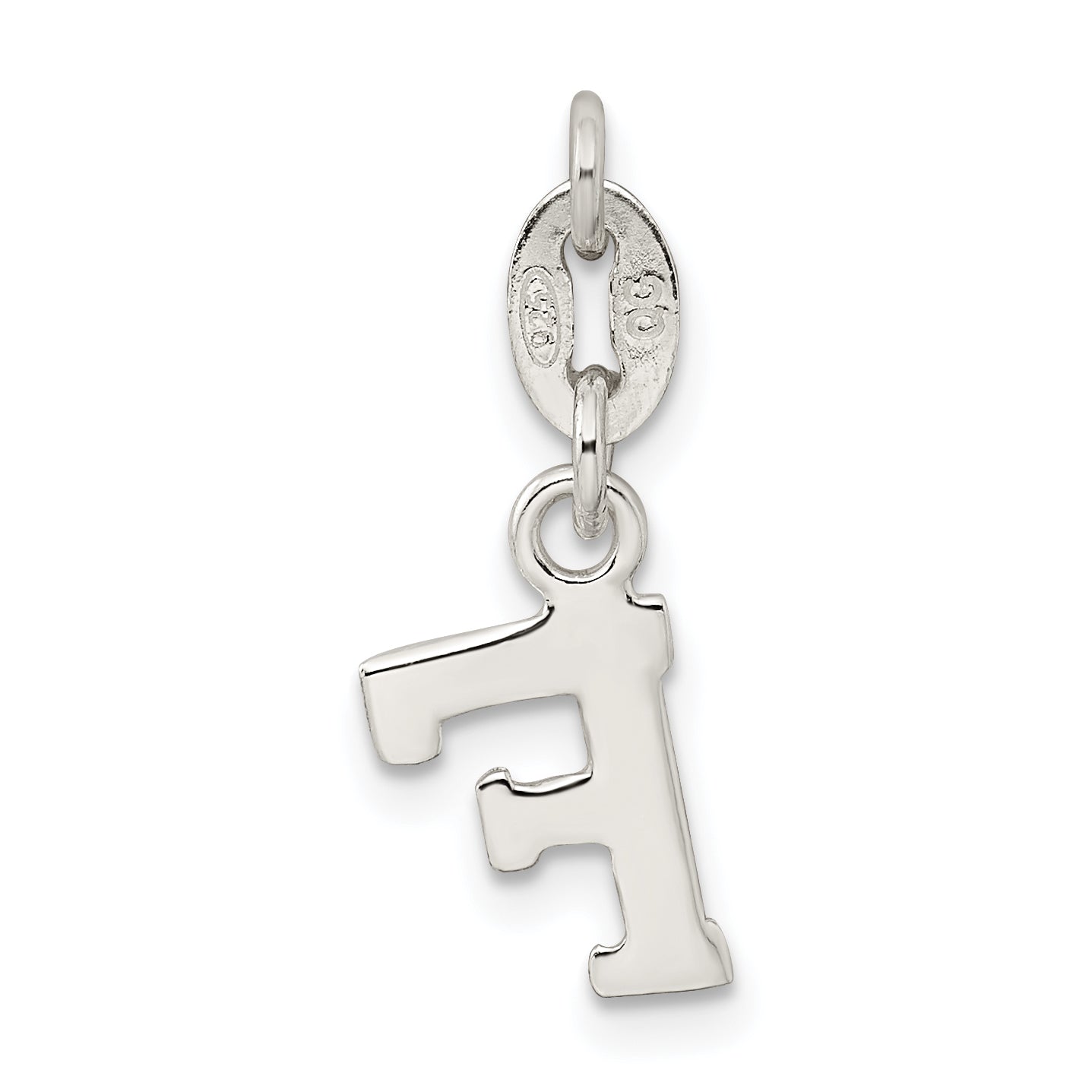 Sterling Silver Letter F Initial Charm