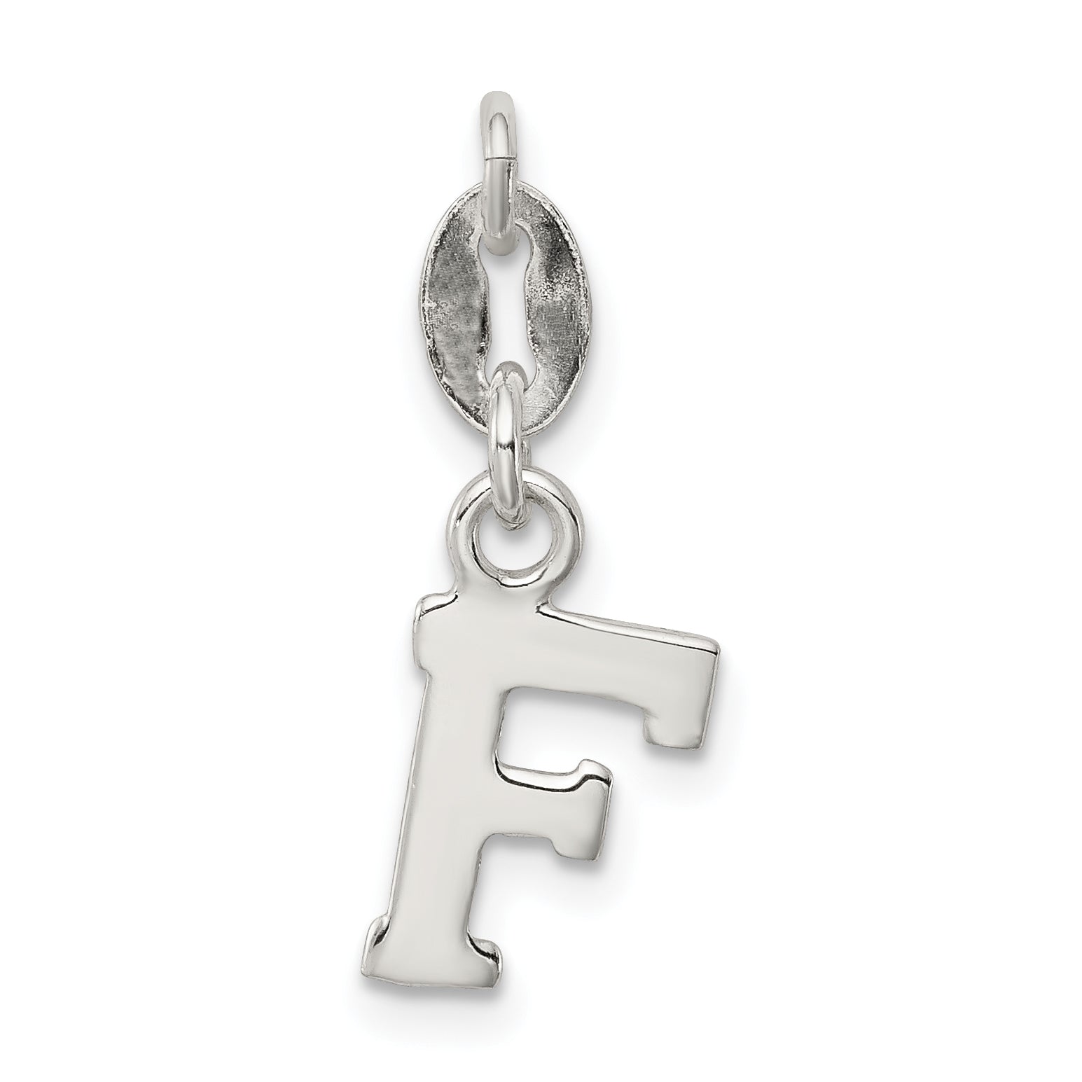 Sterling Silver Letter F Initial Charm