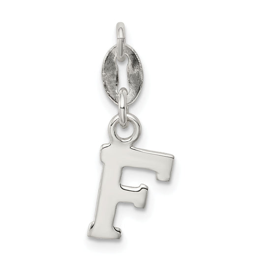 Sterling Silver Letter F Initial Charm