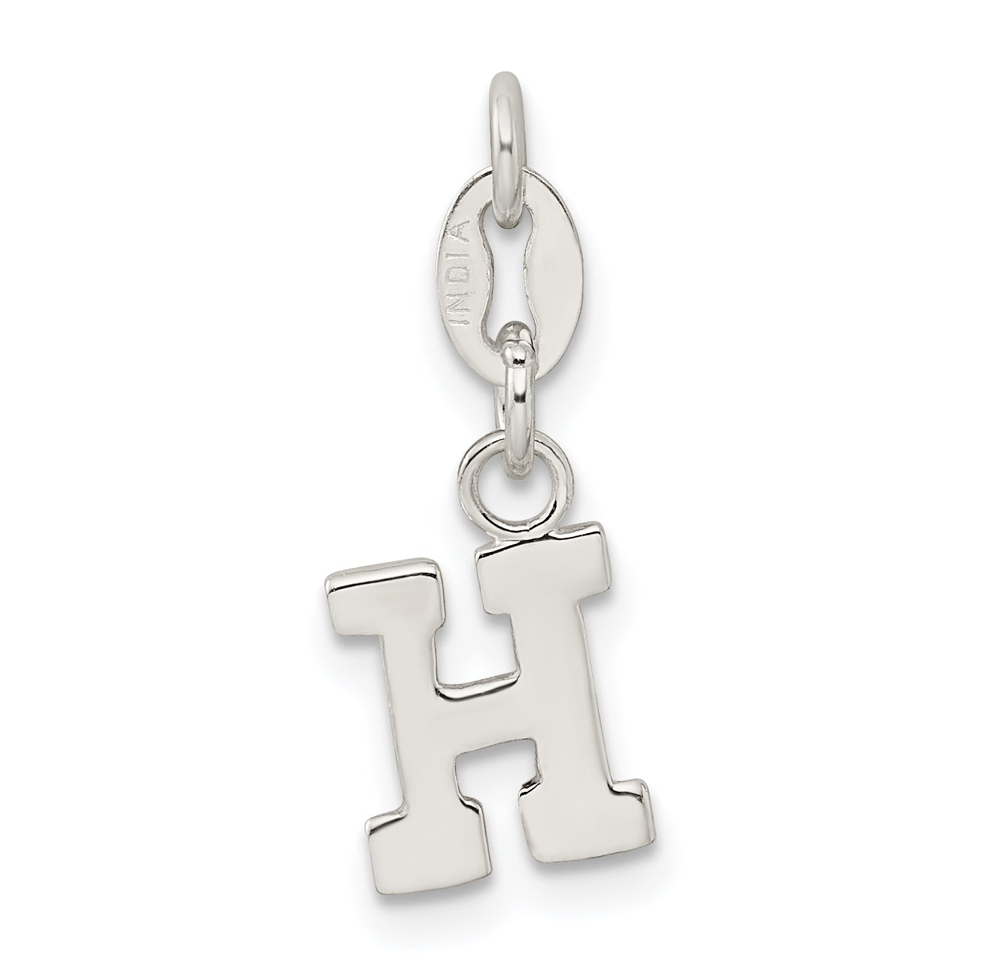 Sterling Silver Letter H Initial Charm