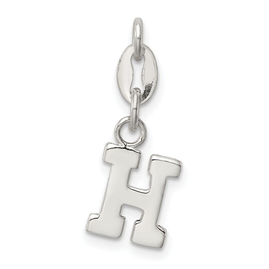 Sterling Silver Letter H Initial Charm