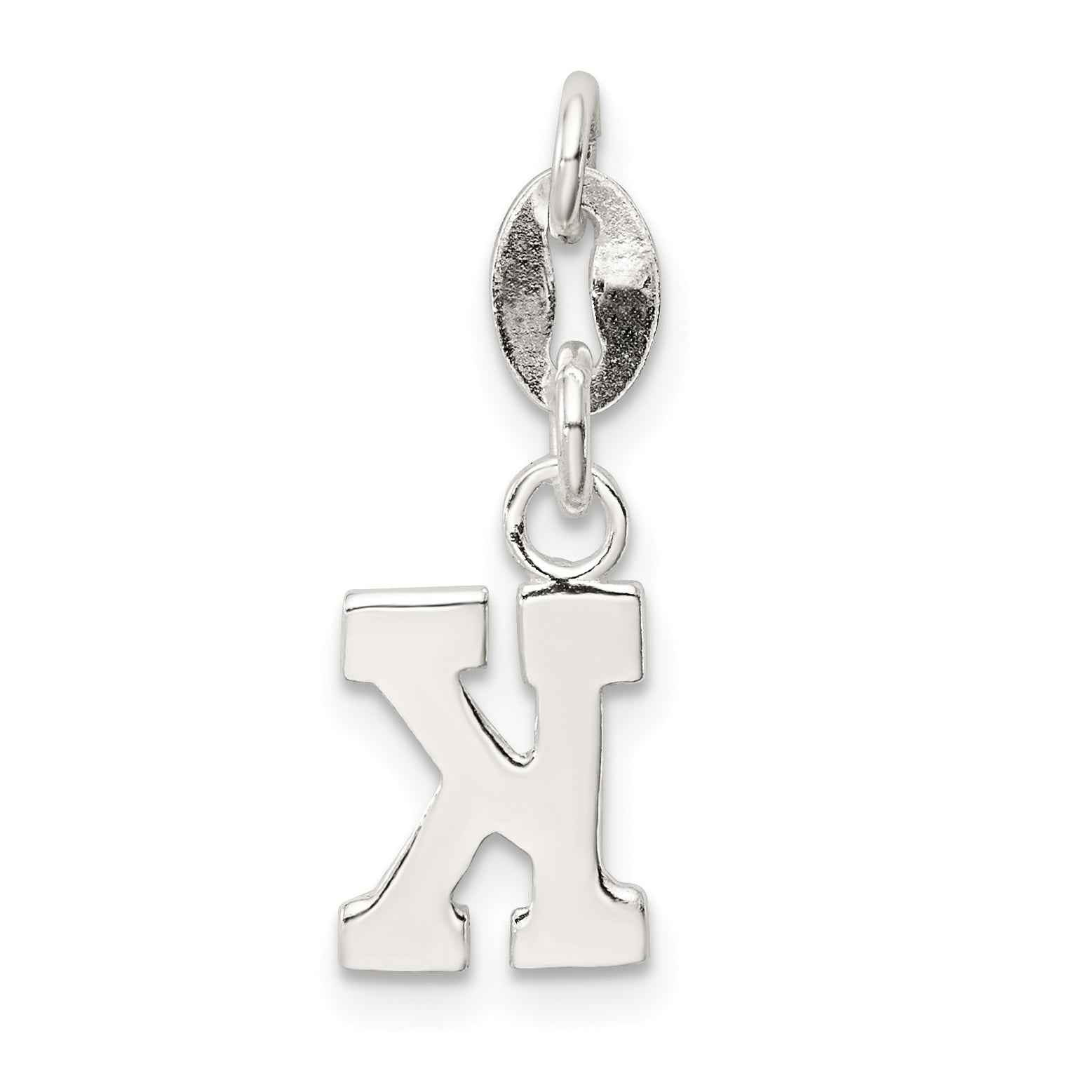 Sterling Silver Letter K Initial Charm