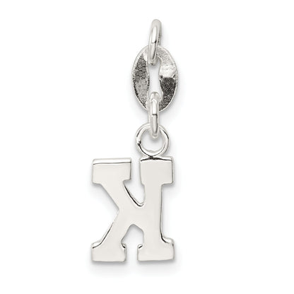 Sterling Silver Letter K Initial Charm