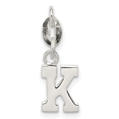 Sterling Silver Letter K Initial Charm