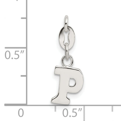 Sterling Silver Letter P Initial Charm