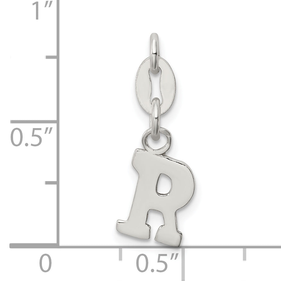 Sterling Silver Letter R Initial Charm