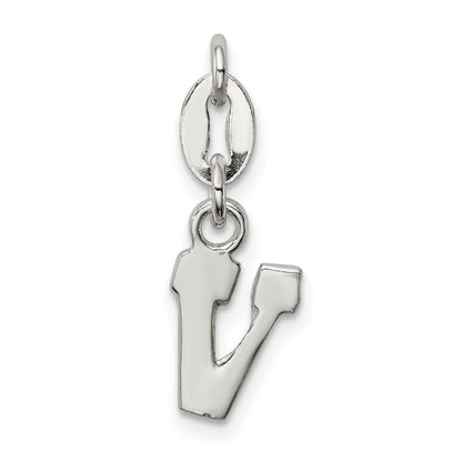 Sterling Silver Letter V Initial Charm