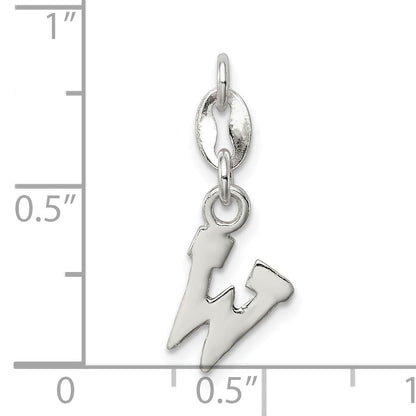 Sterling Silver Letter W Initial Charm