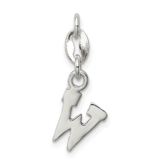 Sterling Silver Letter W Initial Charm